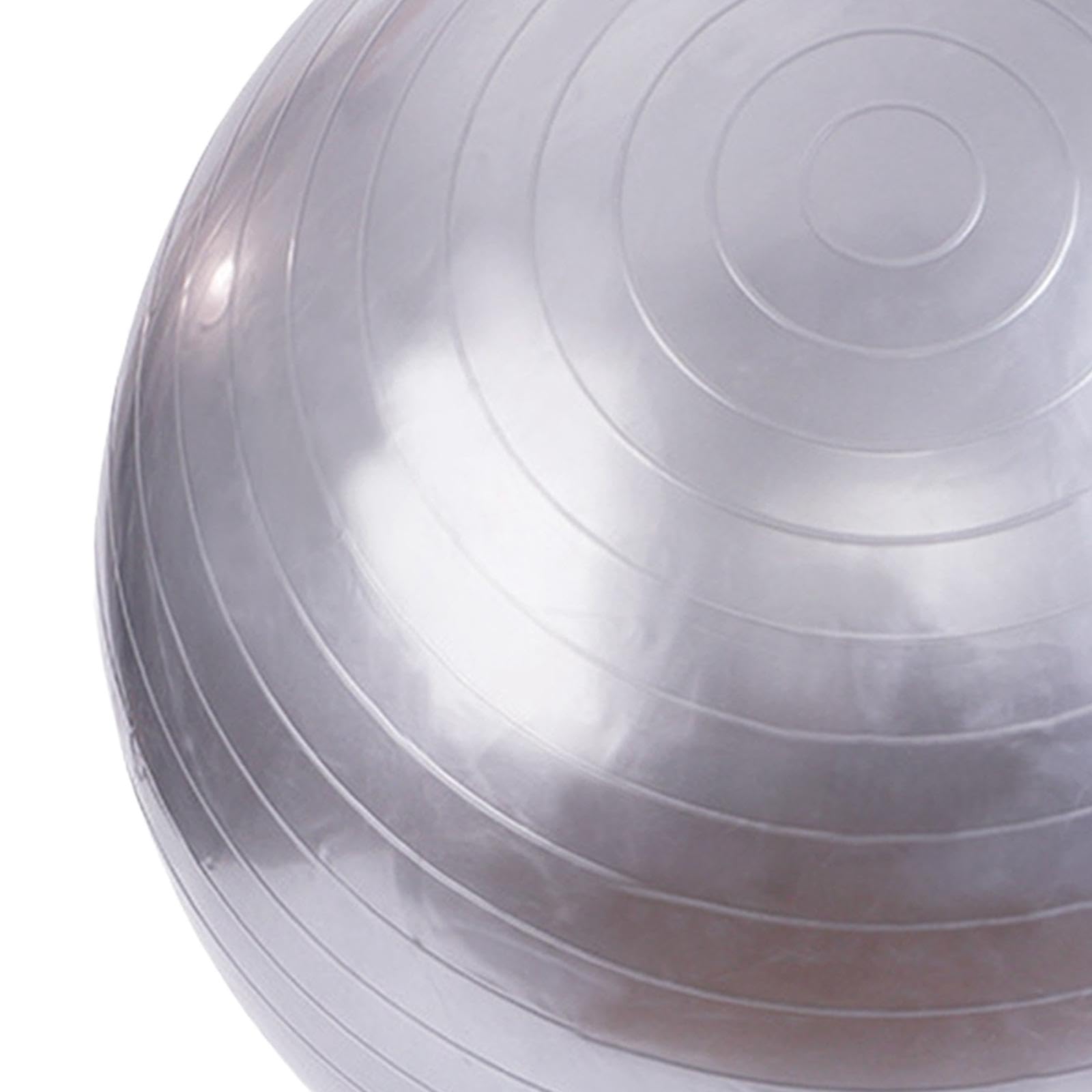 Palla da yoga, antiscivolo, spessa, per equilibrio, palestra, ginnastica, 55 cm, argento