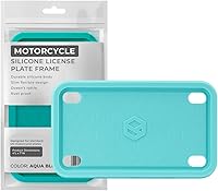 Vista 1 de Rightcar Solutions Marco de matrícula de motocicleta de silicona de alta calidad, a prueba de óxido, a prueba de sonajeros, resistente a la Azul