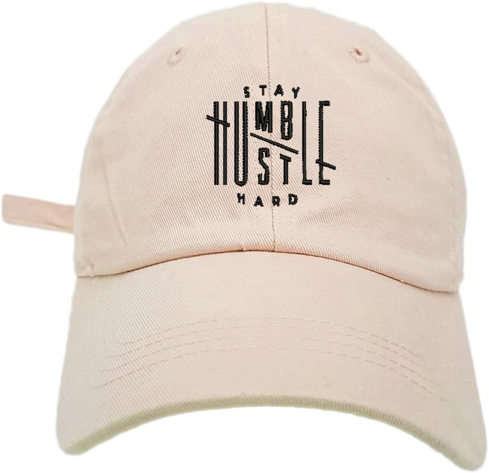 TheMonsta Humble Stay Hard Logo Style Dad Hat Washed Cotton Polo Baseball Cap