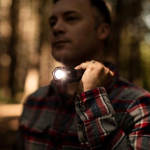 Vista 16 de Bushnell Linterna TRKR 600 lúmenes Linternas tácticas LED multicolor, luces alimentadas por batería para camping, caza, senderismo, emergencia