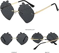 Vista 3 de Gafas de sol con forma de fresa, retro, modernas, divertidas, para mujeres y hombres, decoraciones de Navidad, recuerdos de fiesta