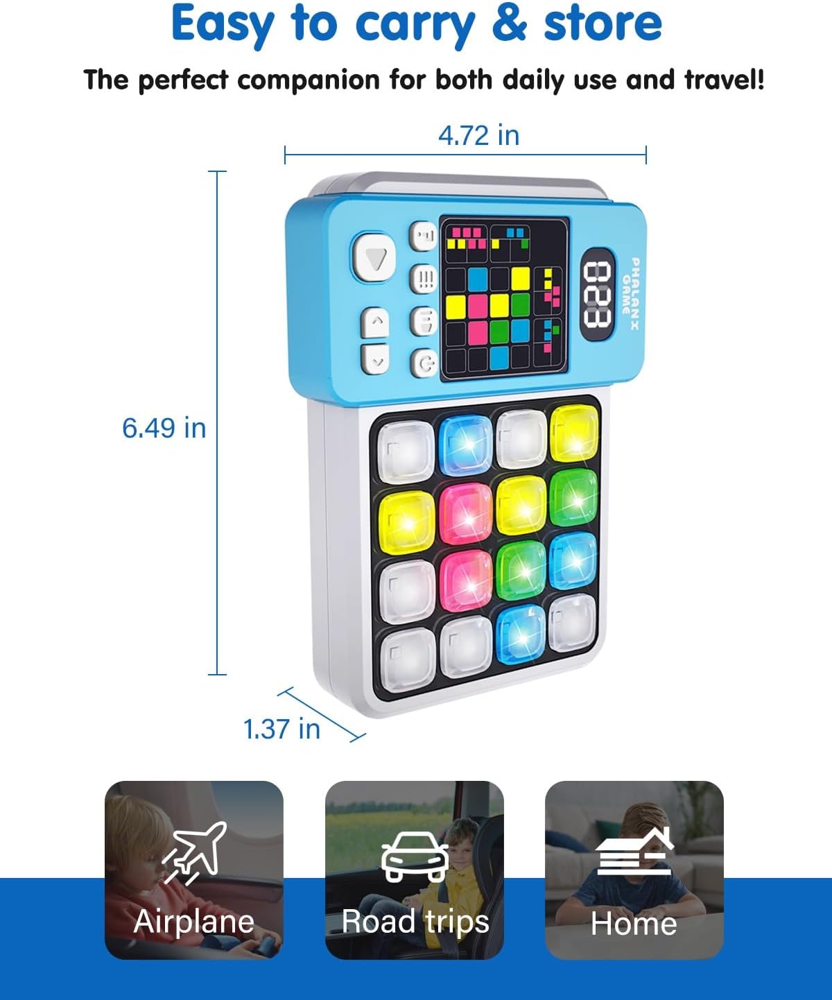 Brain Teaser Puzzle Game, Featuring 400+ Challenges, Handheld Games for Kids and Adults, Birthday Gift for Boys and Girls, Road Trip Airplane Travel Fidget Toy