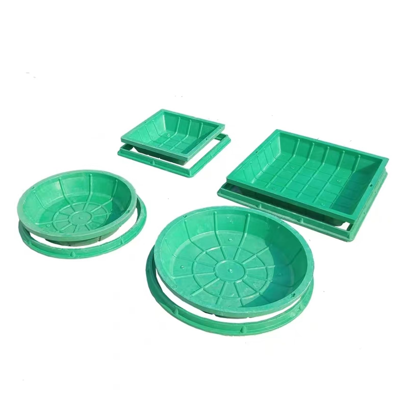 Gbrsxyip Green Invisible Round Manhole Cover For Grass Decorative Outdoor Frame High Temperature Resistant No Deformation 19.7"X19.7" (50X50cm) - Perfect For Lawn & Garden Use