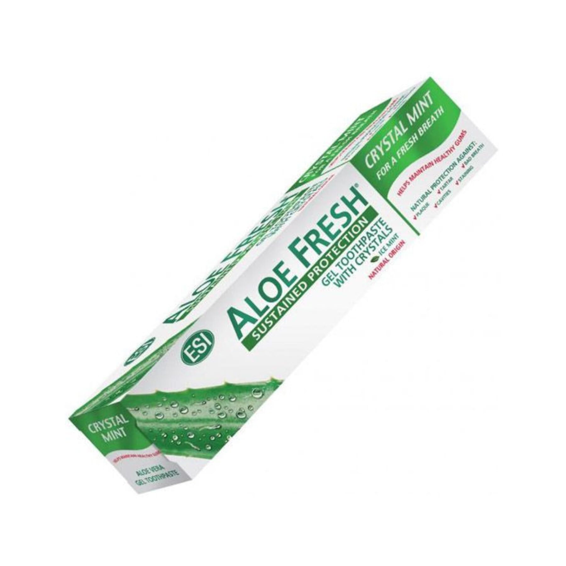 Aloe Fresh - Crystal Mint for a Fresh Brearth | Aloe Vera Gel Toothpaste with Crystals