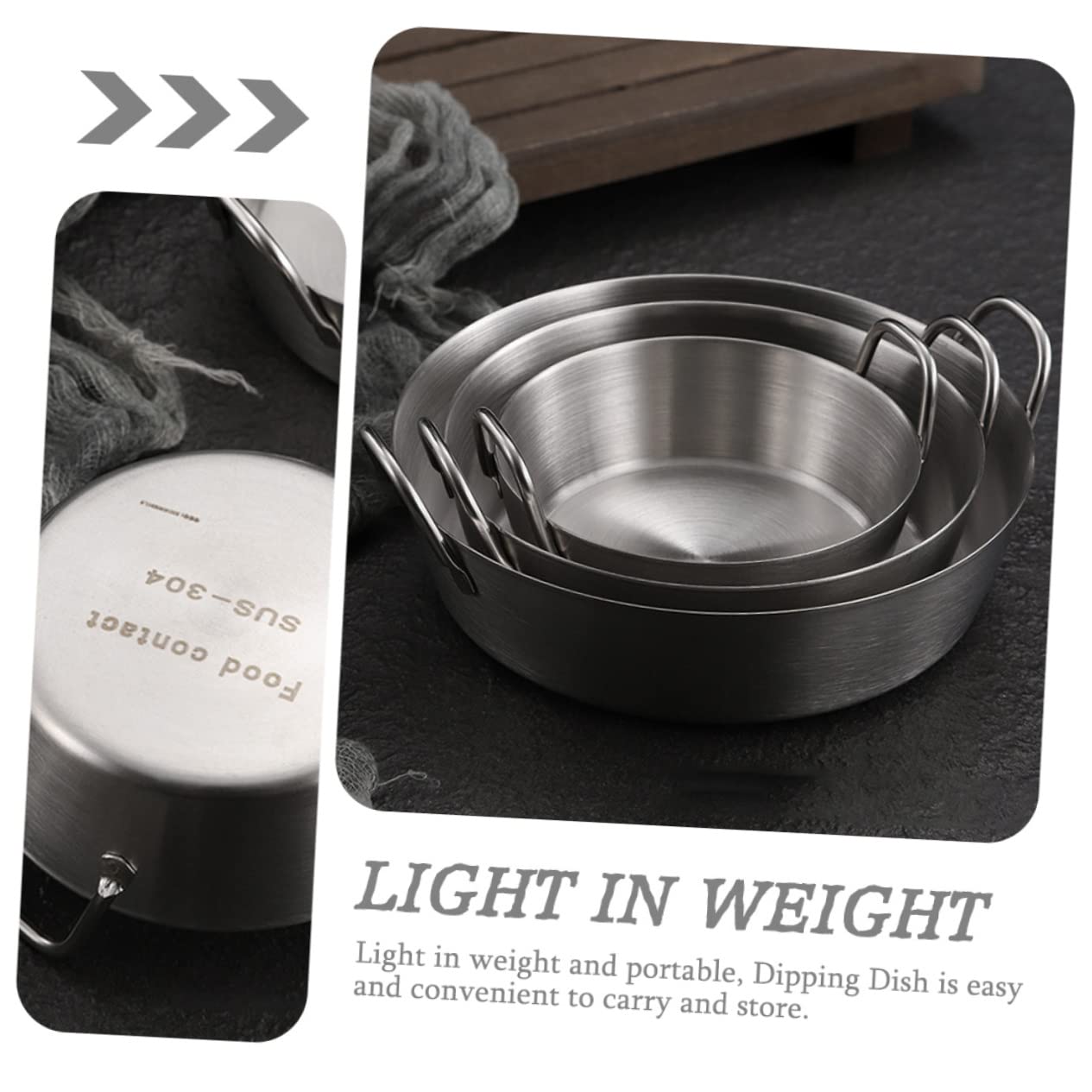 NAMOARLY Sauce Dish Kitchen Sauce Bowl Sauce Container Appetizer Side Dishes Candy Bowl Seasoning Bowl Dip Serving Dish Kimchi Containers Dipping Dish Silver Stainless Steel re-usable