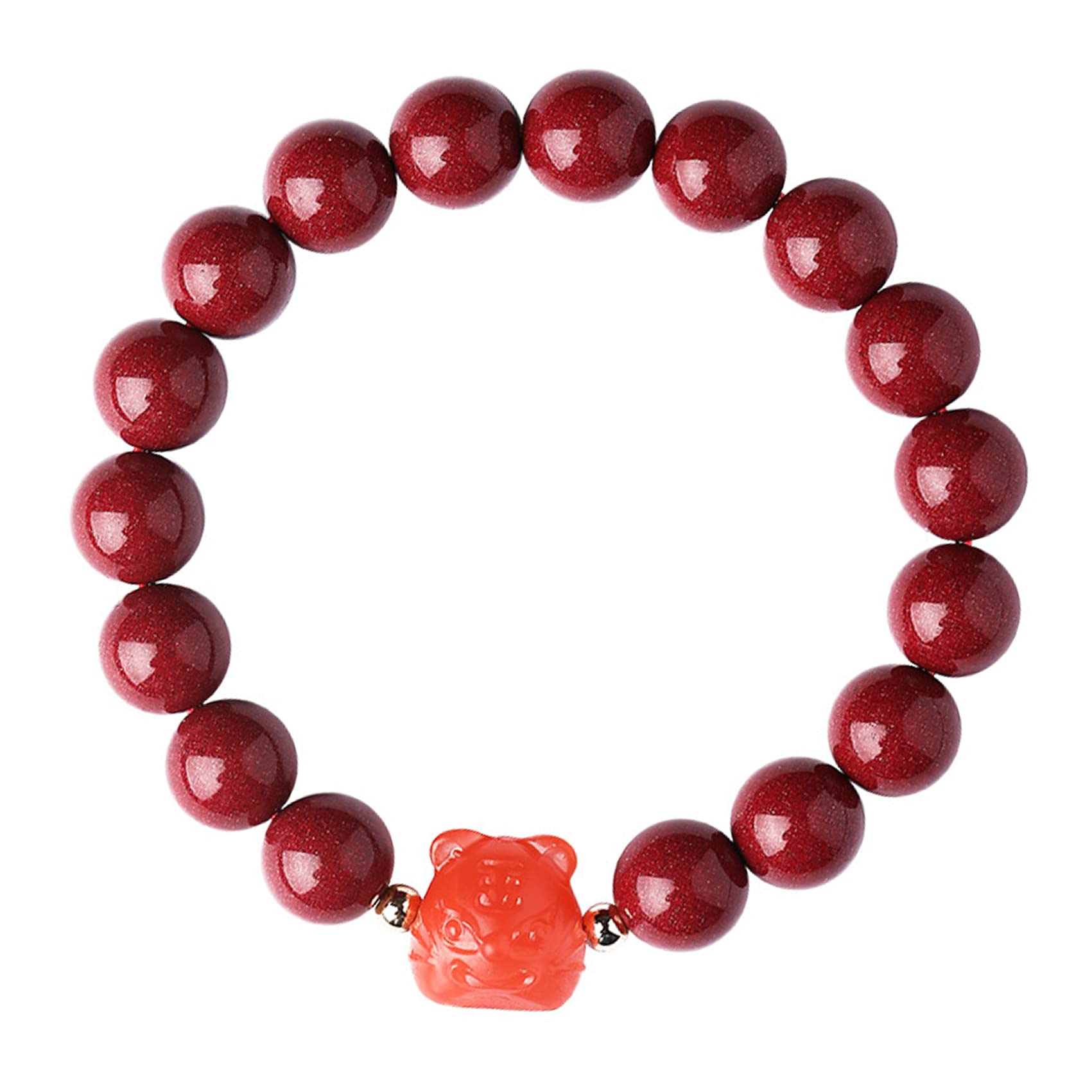 NZPOST Bracelet, Natural Stone Cinnabar BraceletAmulet Bracelet Red Agate Bracelet with SignCrystal Brace