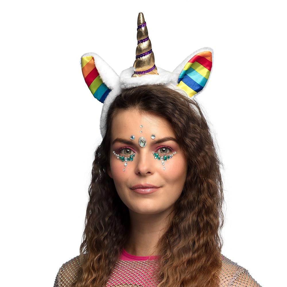 Glamza Magische Eenhoorn Hoorn Hoofd Party Haar Hoofdband Fancy Dress Cosplay Decoratief HL (GOUD