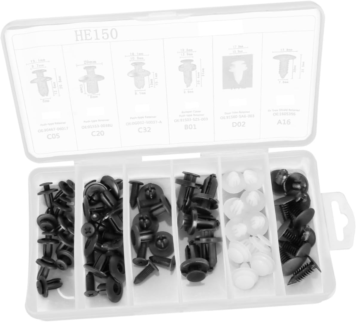 50pcs/Set Door Bumper Mud Flaps for Universal Mud Flaps Thumb Tacks Rivet Retainer Bumpers Mudguard Fastener Moulding Retainer Push Pin Securing