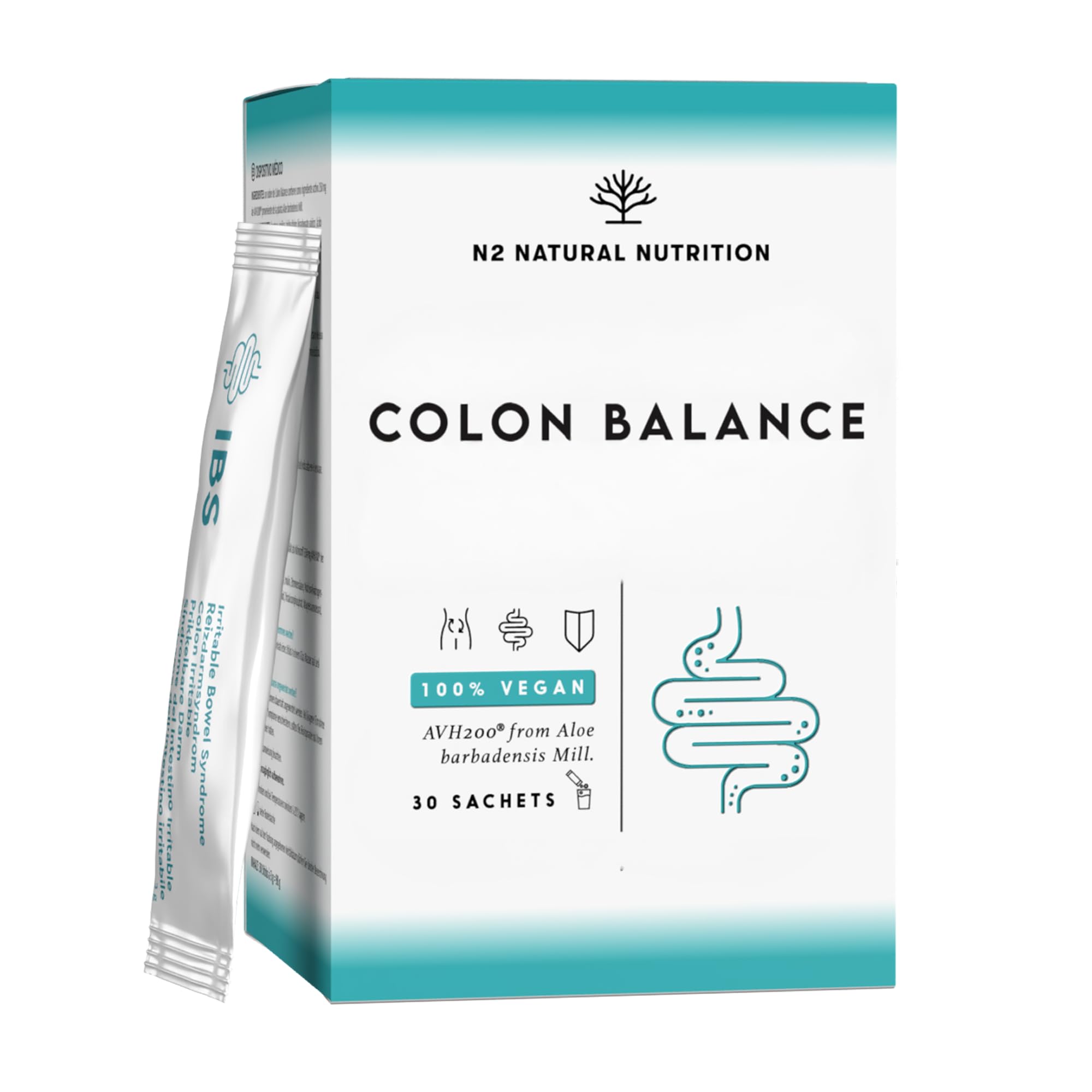 Colon Balance for IBS Relief. Helps Bloating, Constipation & Indigestion + Pain Relief. Clinically Studied, Backed by The University of Gothenburg. Vegan, Gluten & Lactose Free. N2 Natural Nutrition.