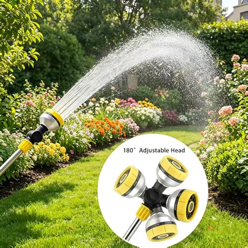 17.5" Garden Watering Wand with Thumb Control,8 Patterns Lightweight Garden Hose Wand | Hose Nozzle Sprayer for Hanging Plants and Shrubs Window Cleaning Pet Bathing | Fits Standard Garden Hoses — view 4