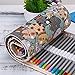 BTSKY Canvas Colored Pencil Roll Wrap 72 Slot-Adult Coloring Pencil Holder Organizer for 72 Colored Pencils, NO Pencils Cat