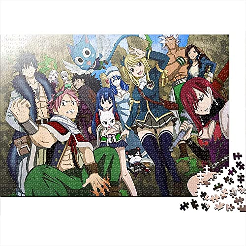 ERUZO Kit de peinture diamant 5D pour adultes, thème Fairy Tail, équipe familiale, artisanat stimulant pour la décoration murale de la maison, 40 x 40 cm