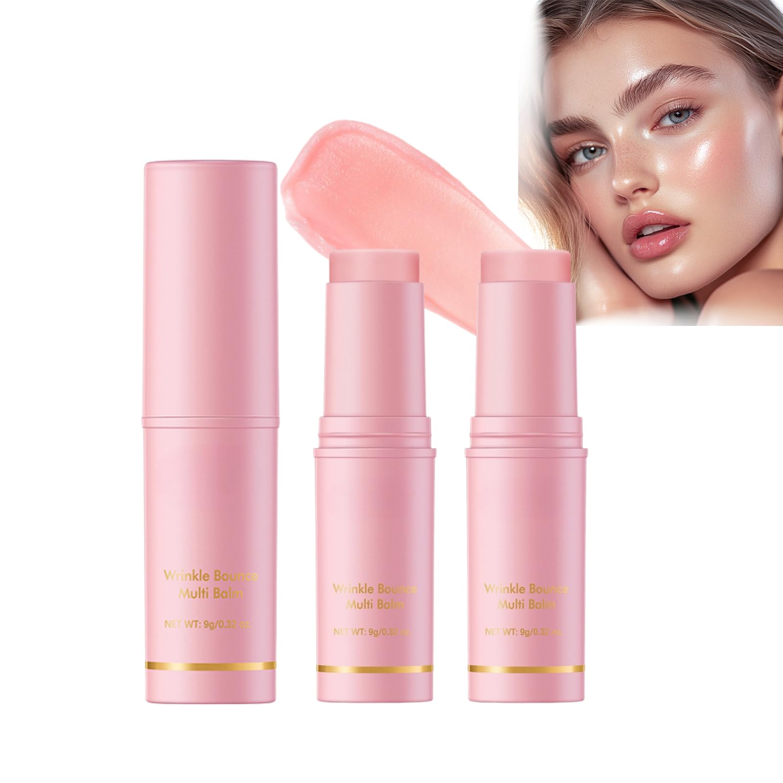 2PCS Wrinkle Multi Collagen Wand,Lip Wrinkles Korean Skincare,Korean Lip Balm,Collagen Stick,Deep Wrinkle Filler Collagen Stick for Face,Lip&Neck,Pure Collagen Wand,Lifting,Tightening&Fade Fine Lines