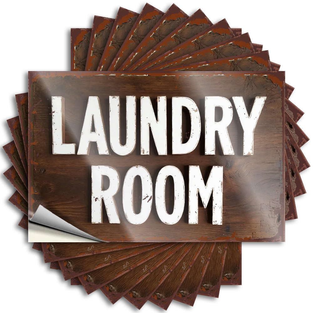 Fzfn Colour Decal Bedroom Door Decor | Coastal Case Laundry Room Sign For Motorcross(6X9cm)