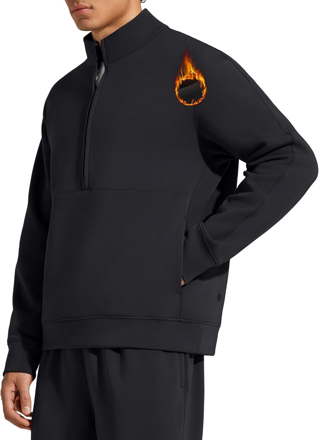 G4Free Smoofit Fleece Sweatshirts for Men Half Zip Mock Neck Pullover Casual Fashion Sweat Shirt with Pocket Fall Winter - Image 2