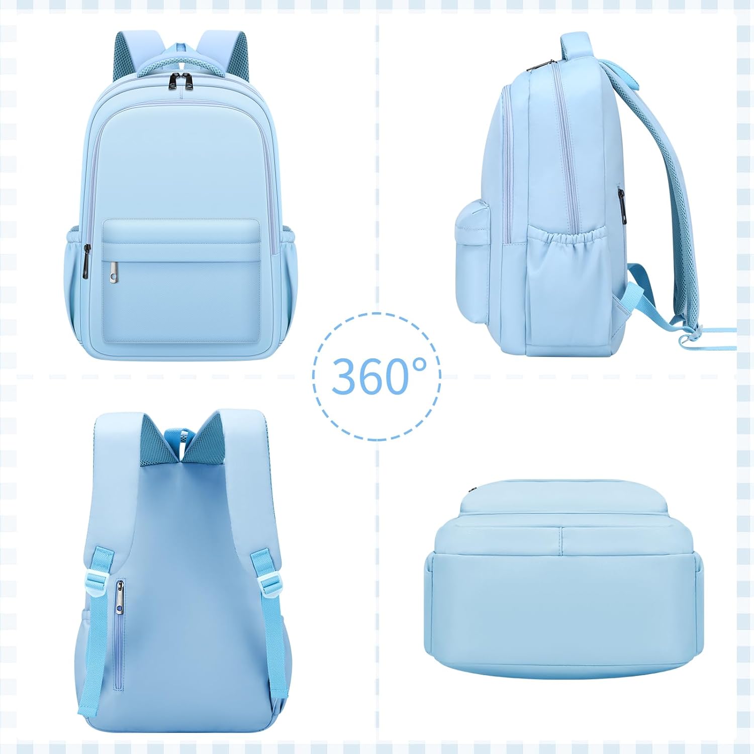 Aesthetic Cute Backpack for School Kids Bookbags Student Backpacks for Teen Girls Preppy Casual Middle School Bag - Image 5