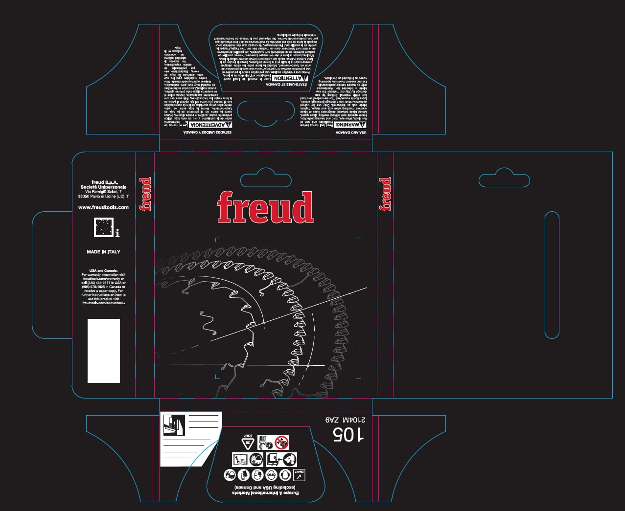 Freud FRE00654 FREUD-Ø210 2,4/1,8 AL30 Z24 BA 15° -F03FS09725-FR15W003H