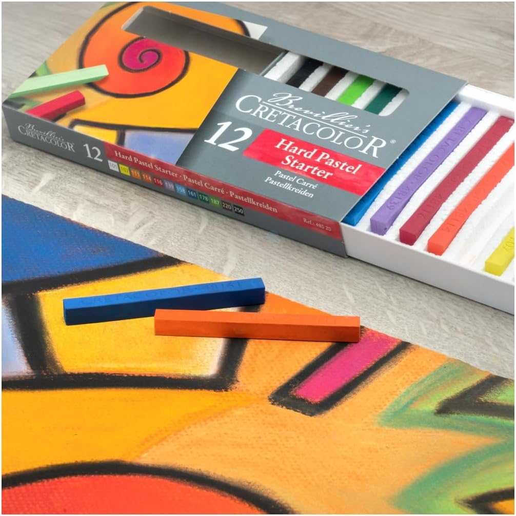CRETACOLOR Carré Pastel Set, 12 Count (Pack of 1), Multi