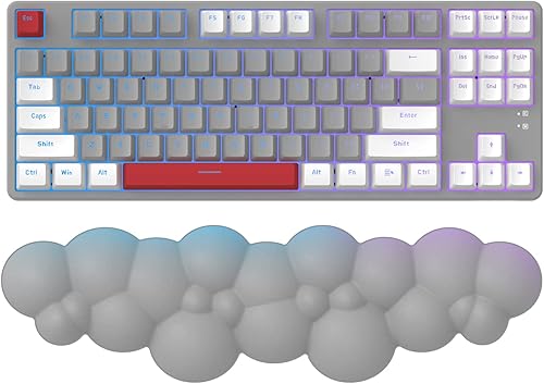 Reposamuñecas para teclado, espuma viscoelástica de alta densidad de poliuretano con base antideslizante para aliviar el dolor de escritura,