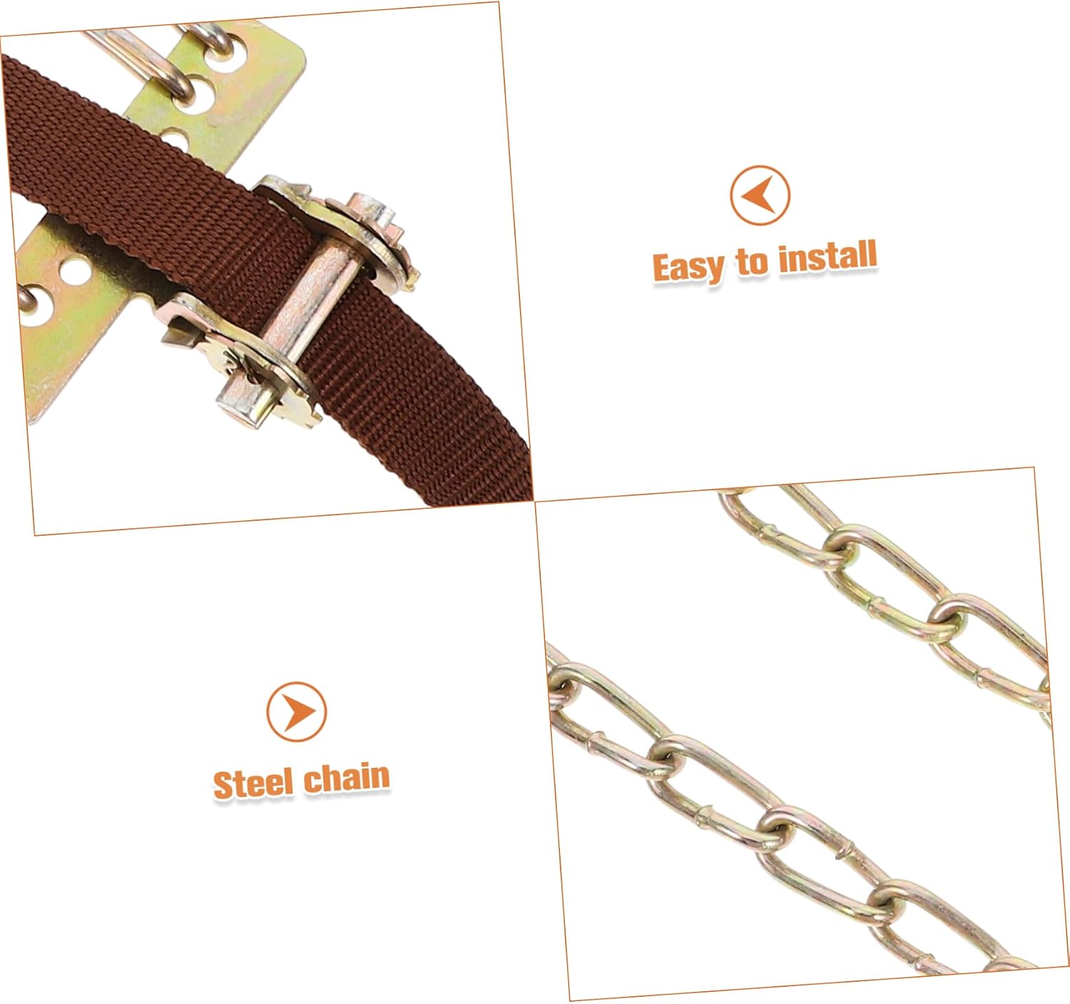Chains for Snow Car Tire Accessories Auto Accessories Steel Security Chain Winter Car Slip-resistant Random Color