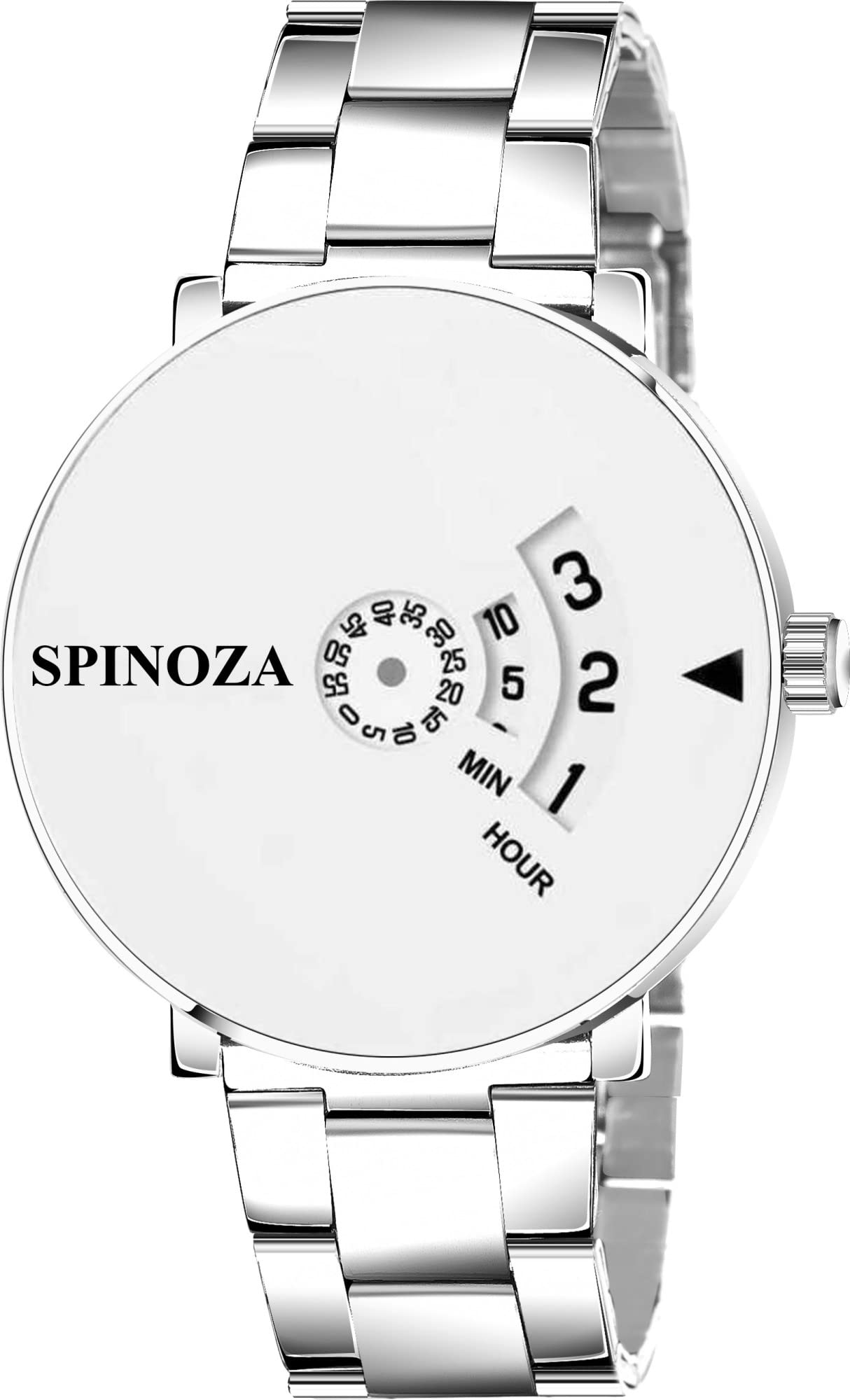 SPINOZA Mens Womens Stylish Black dial with Stainless Steel Strap Wrist Watch for Men and Women (B0C1ZWLL4D) Amazon Price History, Amazon Price Tracker