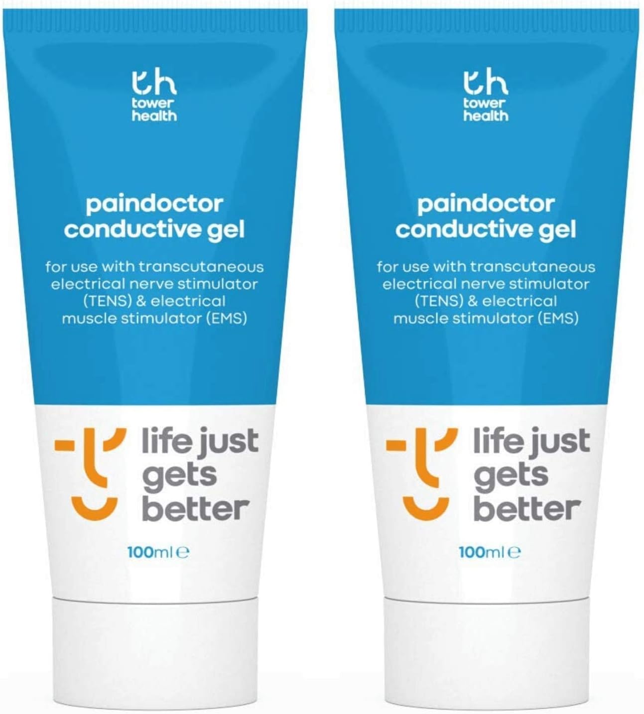Pain Doctor Conductive Gel 2X Paindoctor Improve Conductivity for Best Stimulation and Results Enhance SelfAdhesive Properties to Be Used with TENS and EMS Electrodes New Size 100ml, Blue