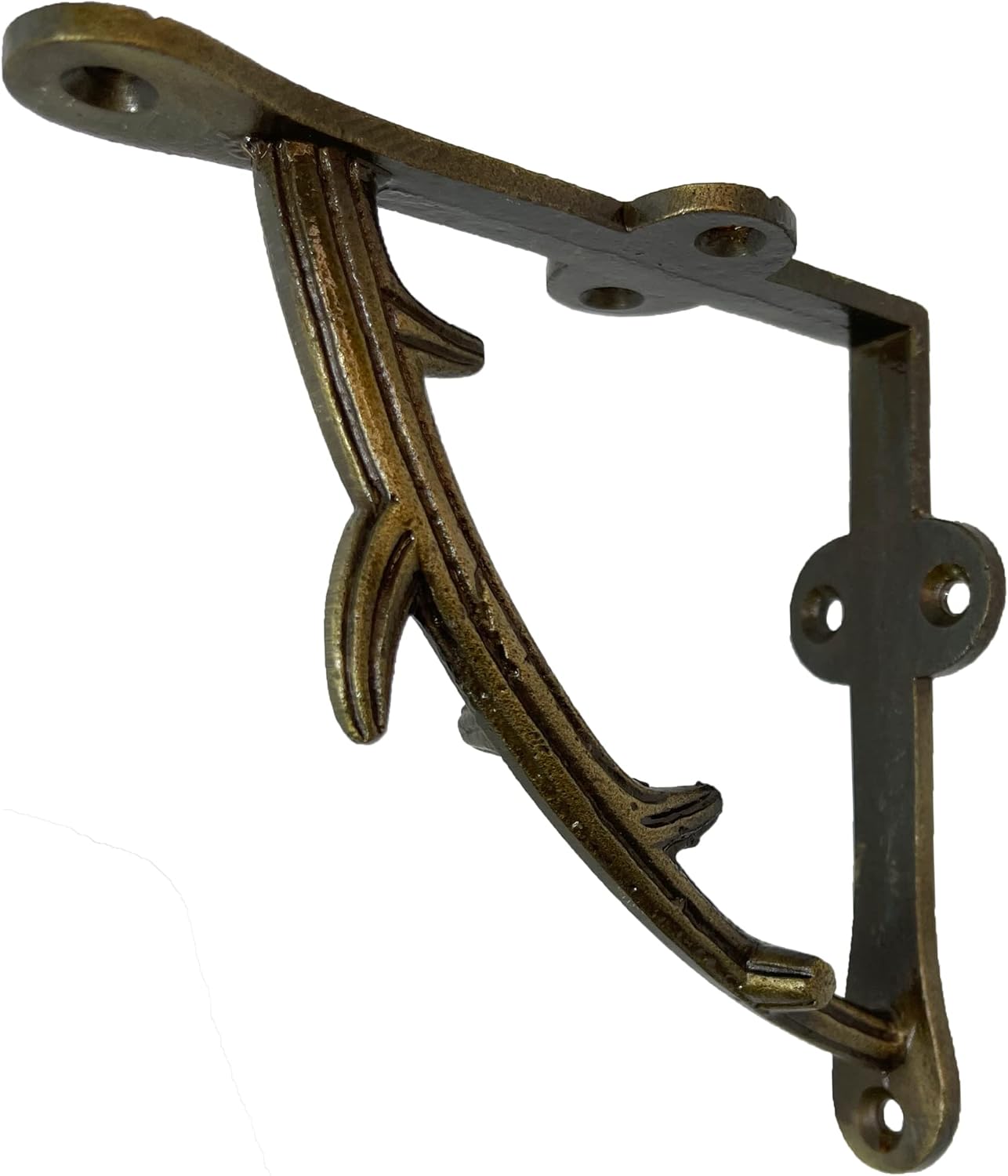 (2) 7” – Decorative Cast Iron Rustic Brackets for Shelves – Architectural Wall Mounted Supports - Ornate Vintage Antique Bronze Finish – SB101 (2)