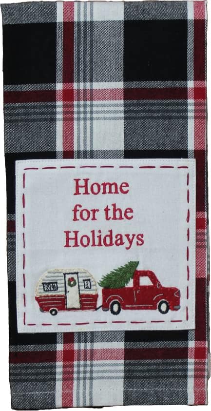 Home Collection by Raghu Winter Plaid Home for Holidays Towel, Multi