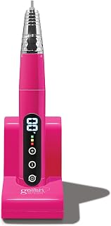 Go File™ Wireless Hybrid Electric Nail File – 35,000 RPM Professional Cordless E-File with Magnetic Charging Dock, Controller-Free, Quiet, Low Vibration for Mani & Pedi (Vivid Magenta)