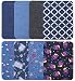 Hibery 16 Pack Denim Iron On Patches Knee Patches for Jeans Clothing No-Sew Shades Blue Jean Patches (4.9'' x 3.7'')