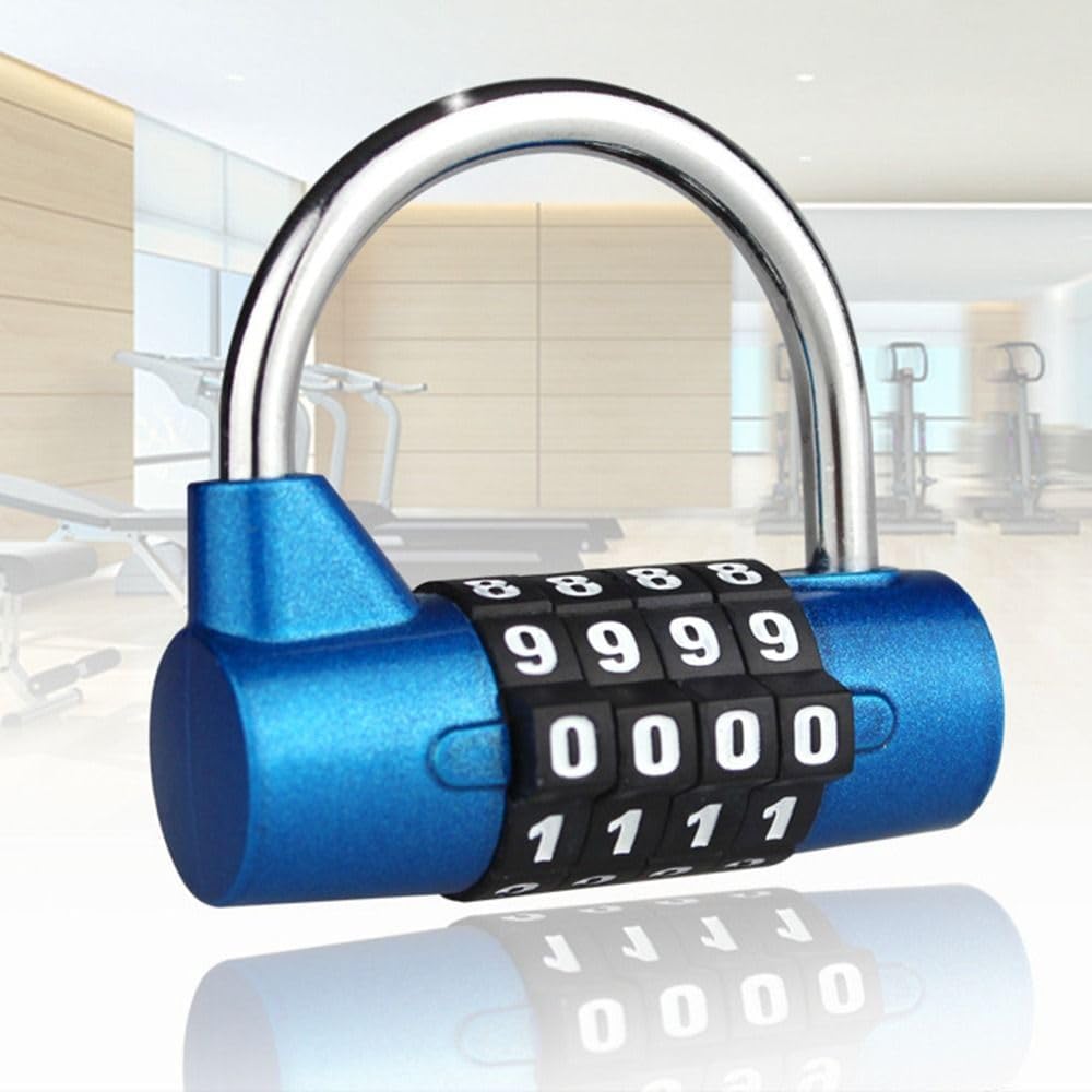Dormitory Cabinet Lock Portable Luggage Padlock Combination Lock Anti-Theft Travel Gym Safety Coded Lock(Silver)