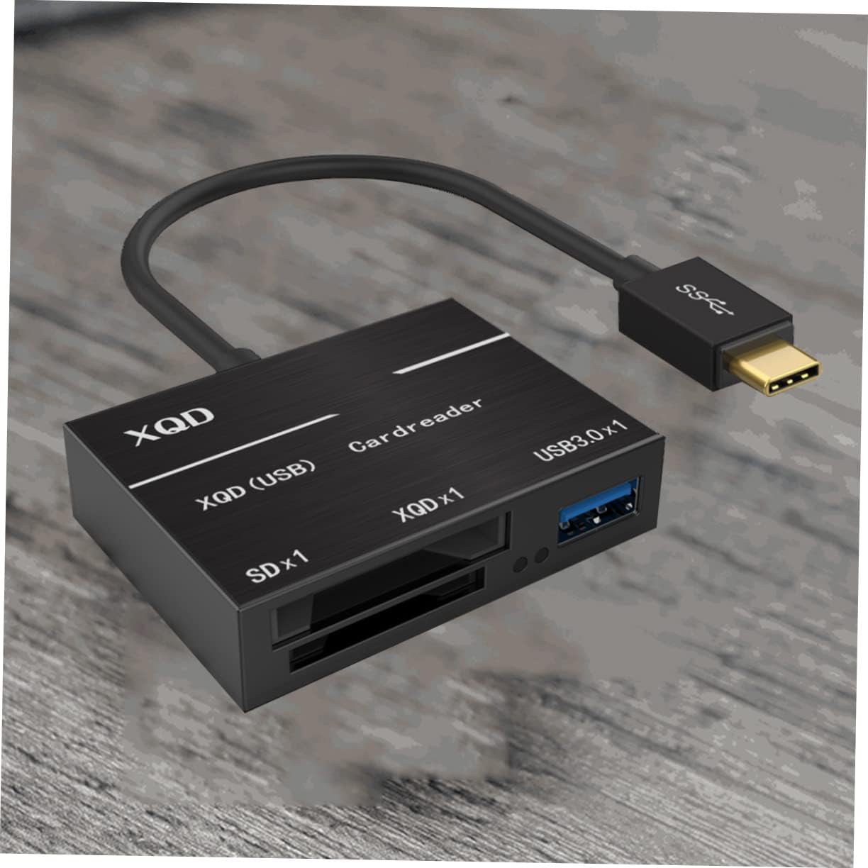 Gatuida 2pcs Type-c USB Memory Card Reader Compatible with Windows Transfer Speed Design Supports Cards Black