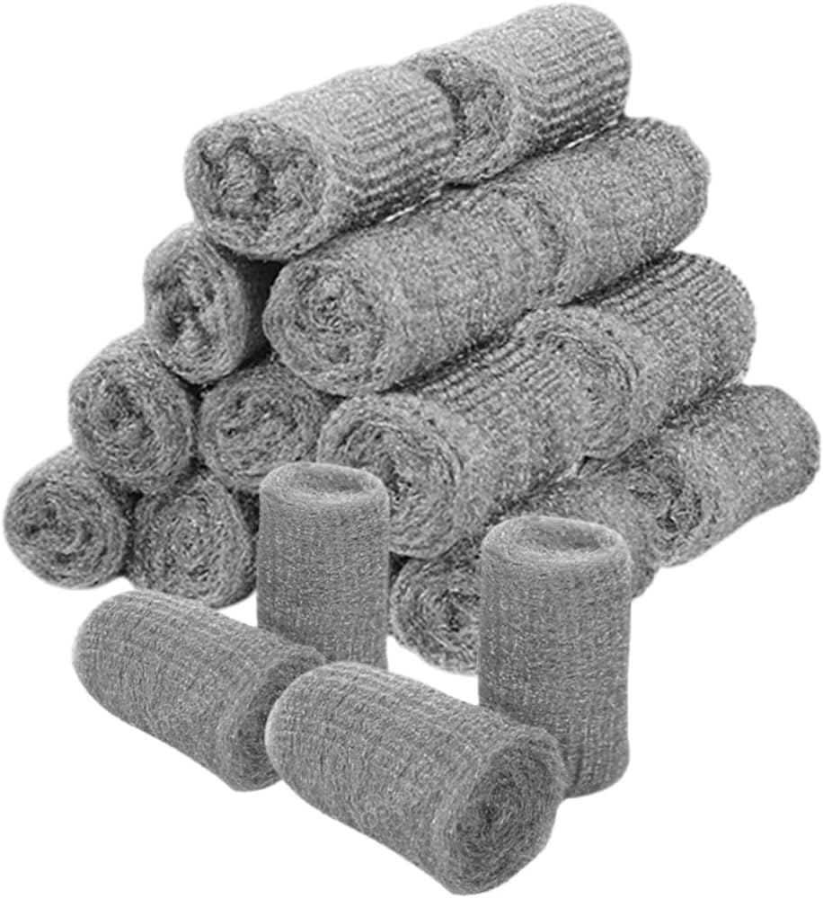 Weep Hole Covers Barrier 36pcs Steel Wool Fill Fabric Coarse Steel Wool