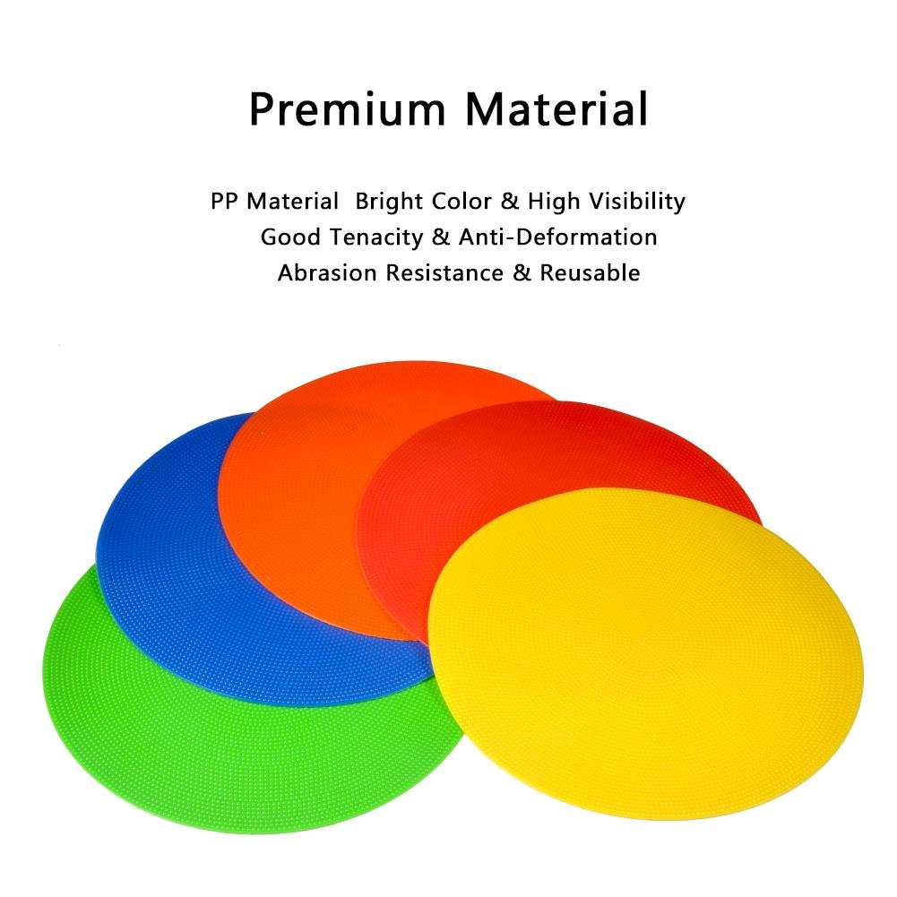 Marcatori a Disco Piatto, 10Pcs Round Silicon Speed ​​Agility Training Spot Cones Field Marker Sostituzione per Calcio, Basket, Baseball, Calcio