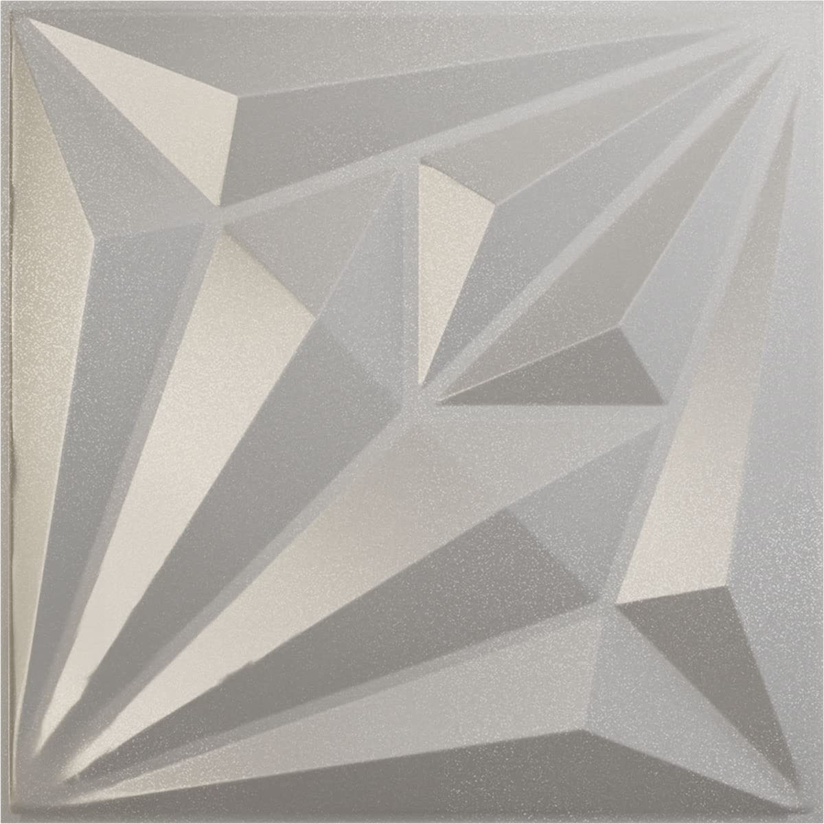 Ekena Millwork 19 5/8"W x 19 5/8"H Diamond EnduraWall Decorative 3D Wall Panel, Silver (12-Pack for 32.04 Sq. Ft.