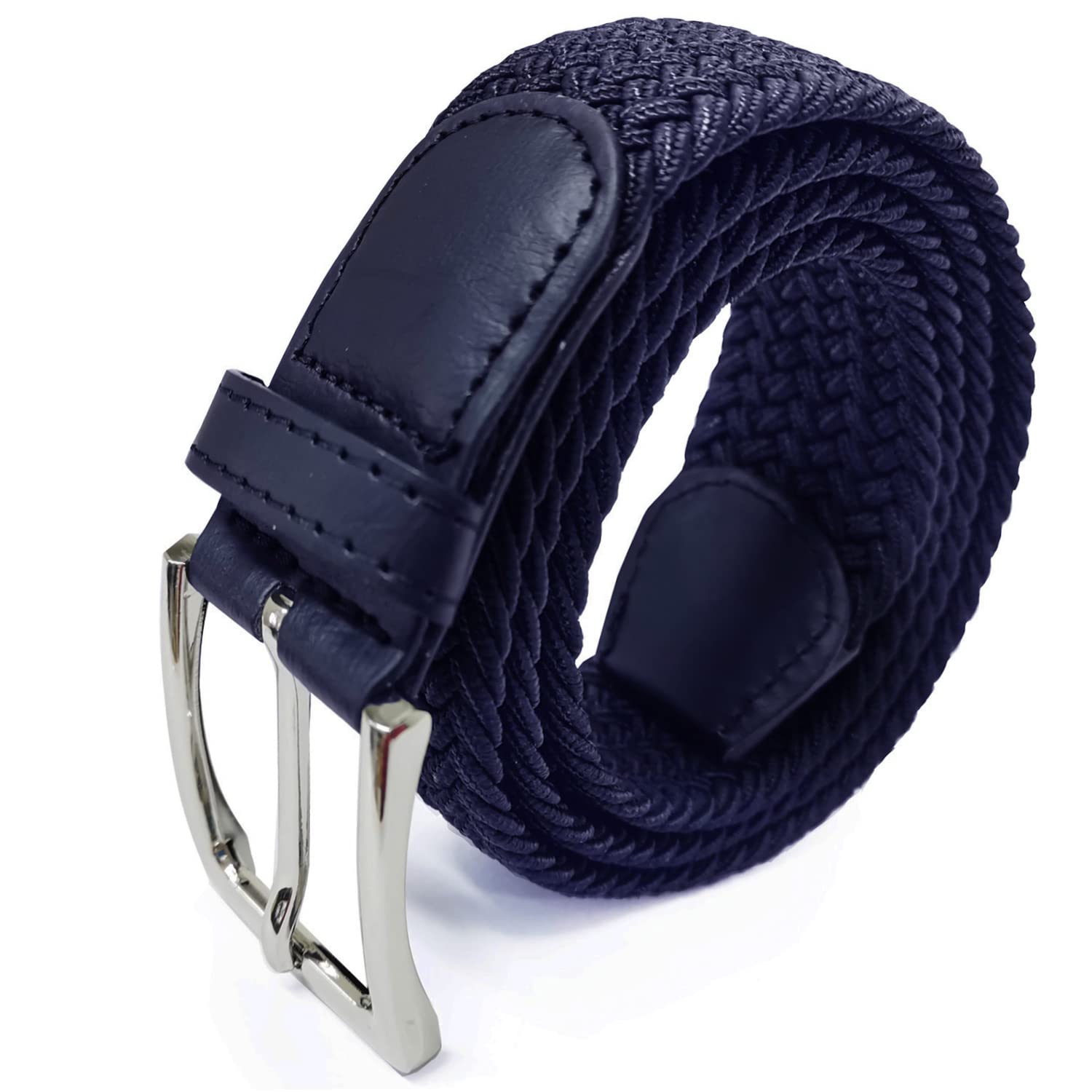 Glamexx24 Elastischer Gürtel Unisex, Geflochtener Stretchgürtel für Damen & Herren, Stufenlos Verstellbarer Stoffgürtel ohne Löcher, Flechtgürtel für Jeans & Freizeithosen (Breite: 3,5 cm)