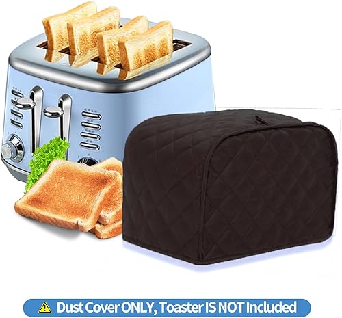 Miniatura 23 de Cubierta acolchada de tela de poliéster para tostadora de pan de cuatro rebanadas, protector de utensilios para hornear, protección contra el polvo