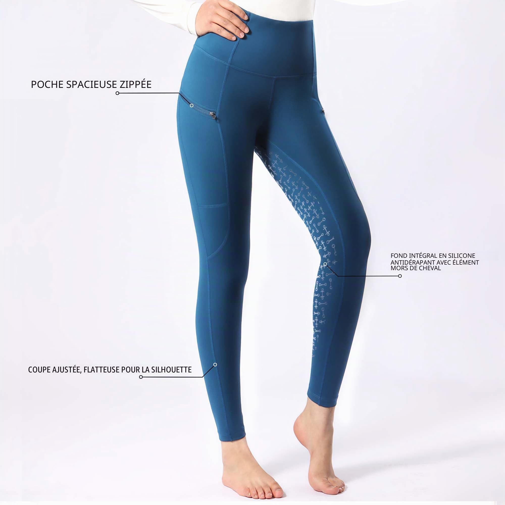 Harrison Howard Women's Full Seat Silicon Grip Equestrian Breeches Horse Riding Tights High Waisted Leggings for Women