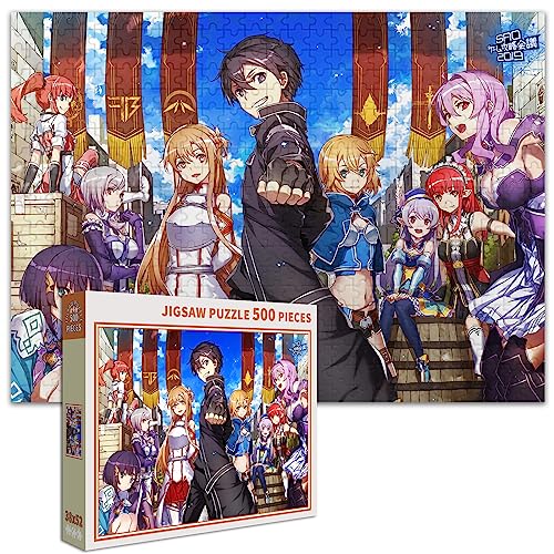 ソードアート・オンライン ジグソーパズル 500 PCS Djsy6-ソードアート・オンライン きめつのやいば ぱずる キャラクター アニメパターン 萌えグッズ 子供 ギフト 初心者向け ギフト プレゼント
