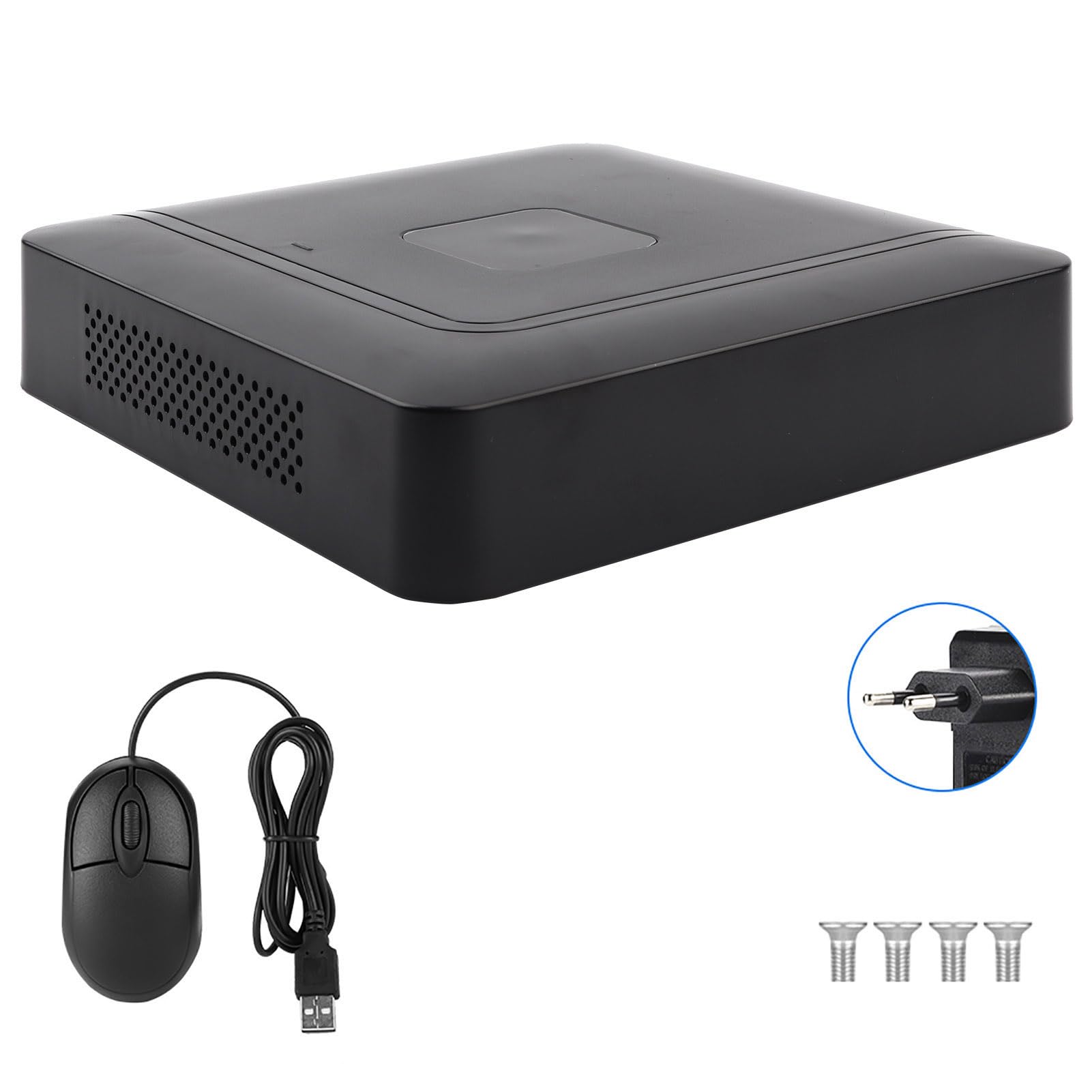 4-Kanal 4-Kanal-Sicherheits-CCTV AHd CVI/TVI/DVr NVR 5-in-1-Echtzeit-Videorecorder 100-240 V (100–240 V europäischer Standard)