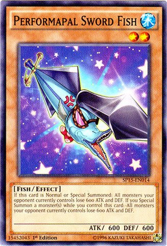 Yu-Gi-Oh! Performapal Sword Fish SP15-EN014 Common 1st Edition | Water Attribute Fish Monster