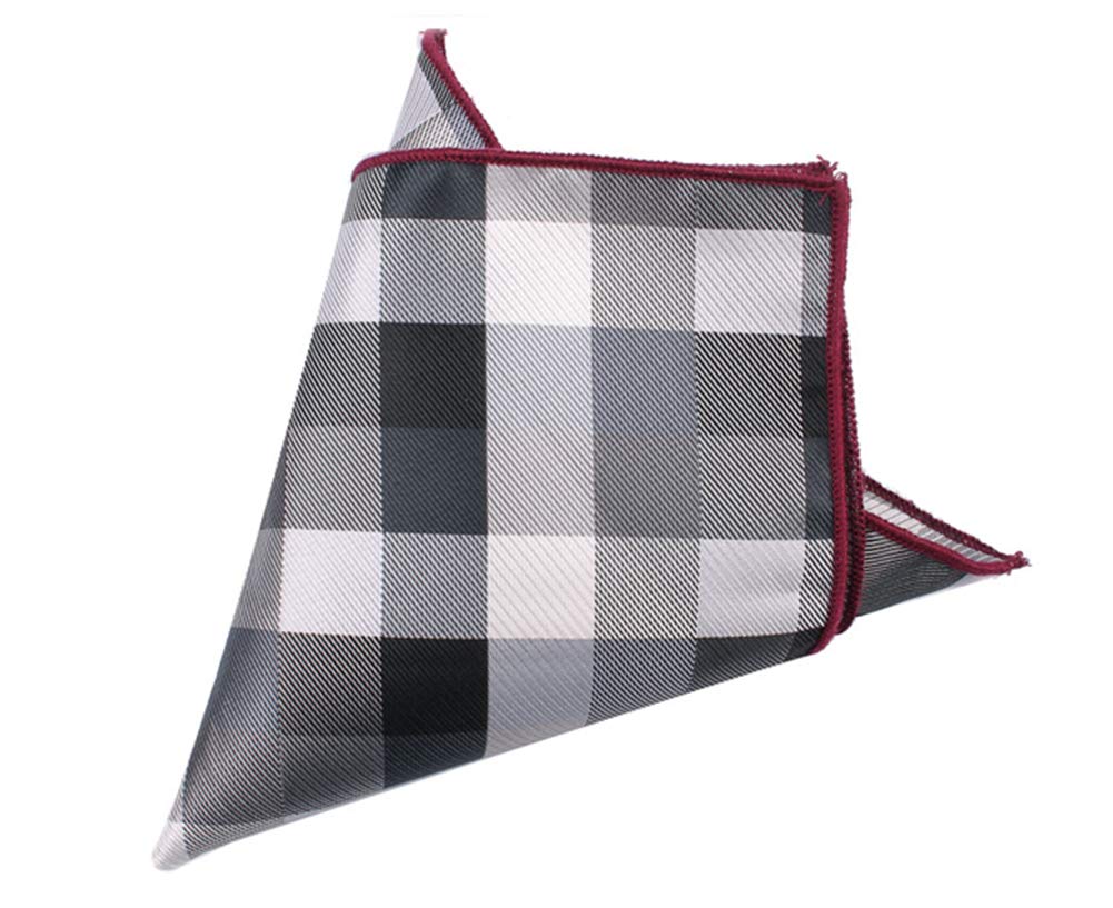 Kihatwin Skinny Ties for Mens Novelty Plaid Check Business Wedding Fashion Formal Neckties 2.7, Pocket Square, Bow Ties