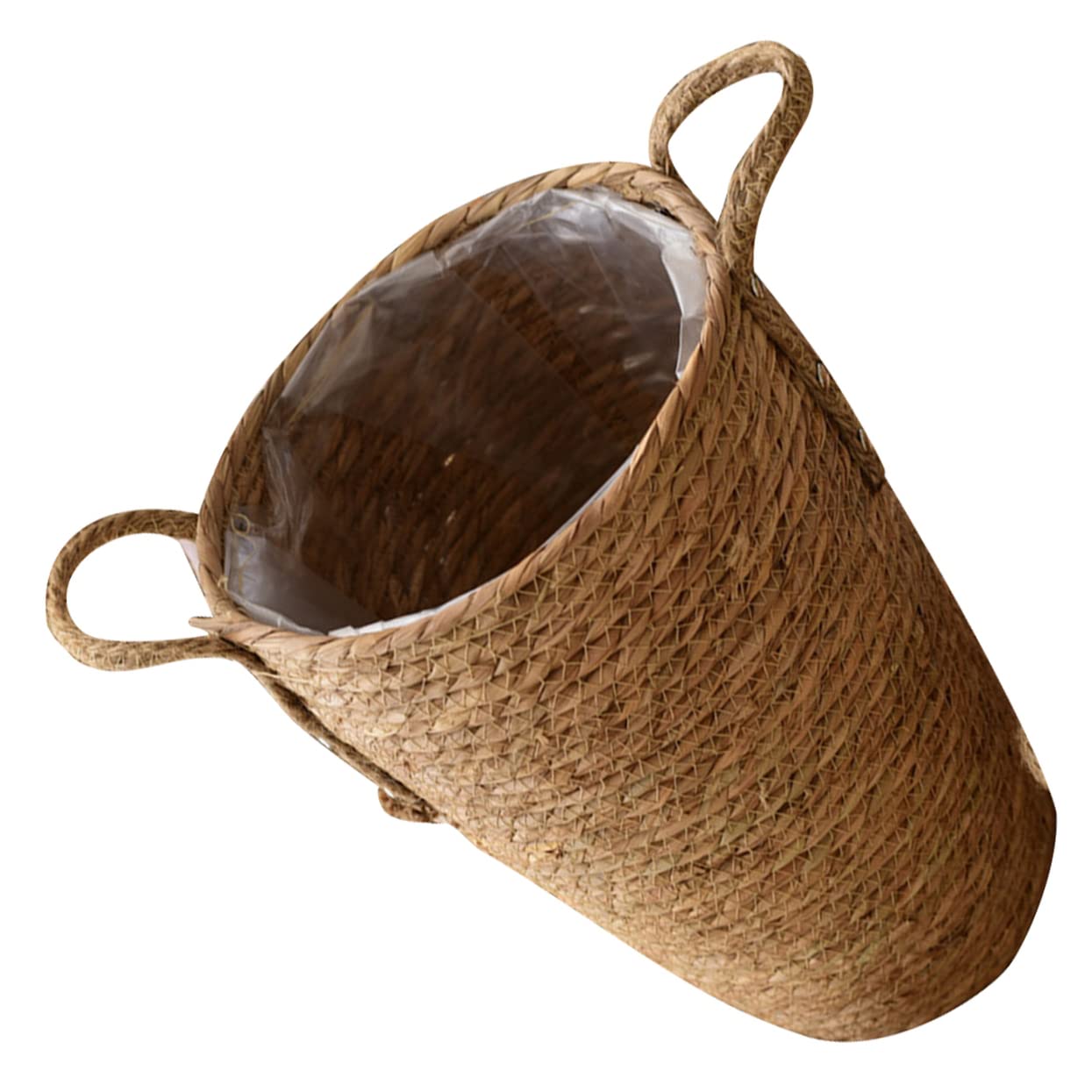 Cabilock Woven Flower Basket Planter Pots for Indoor Plants Seagrass Basket Planters Indoor Planter Outdoor Planters Plants Decor Desk Topper Wicker Planter Plant Basket Straw Food Rattan