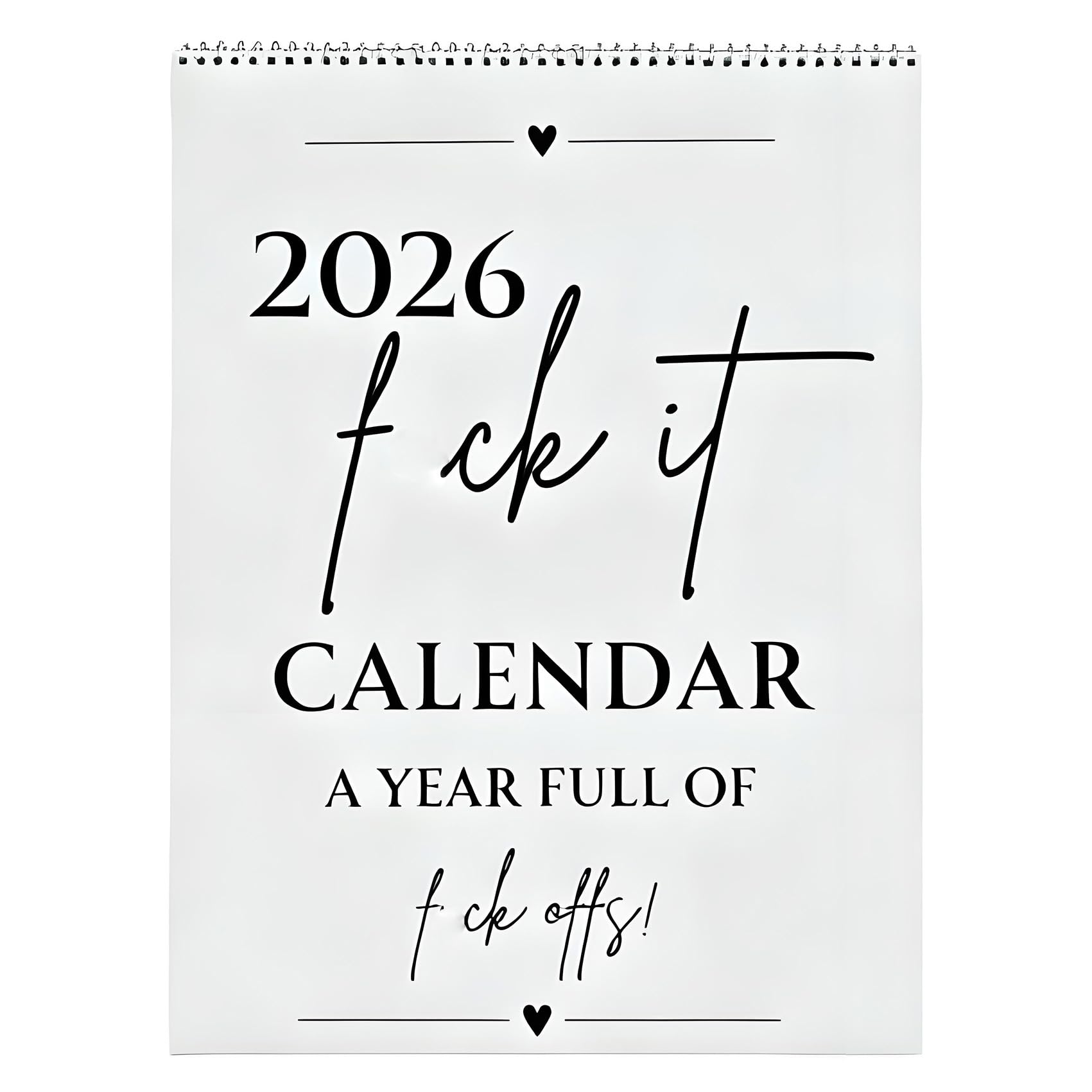 2026 Wall Calendar: A Year of Sassy Affirmations & Liberating Laughter, 12-Month Humorous Wall Calendar for Stress Relief (8.6" x 11")