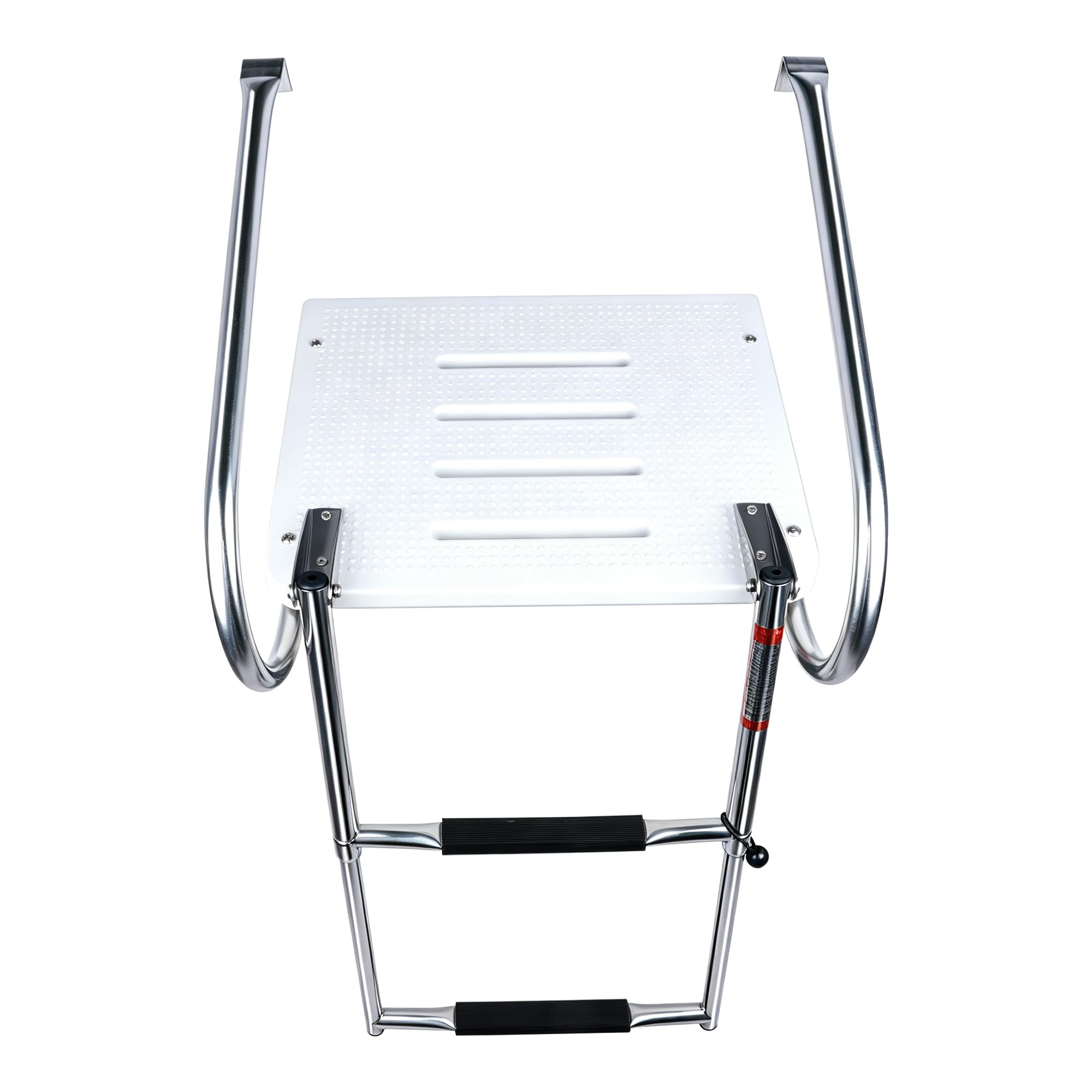 Scaletta telescopica per barca a 2 gradini in acciaio inox ABS con corrimano adatto per pontone Dock Yacht
