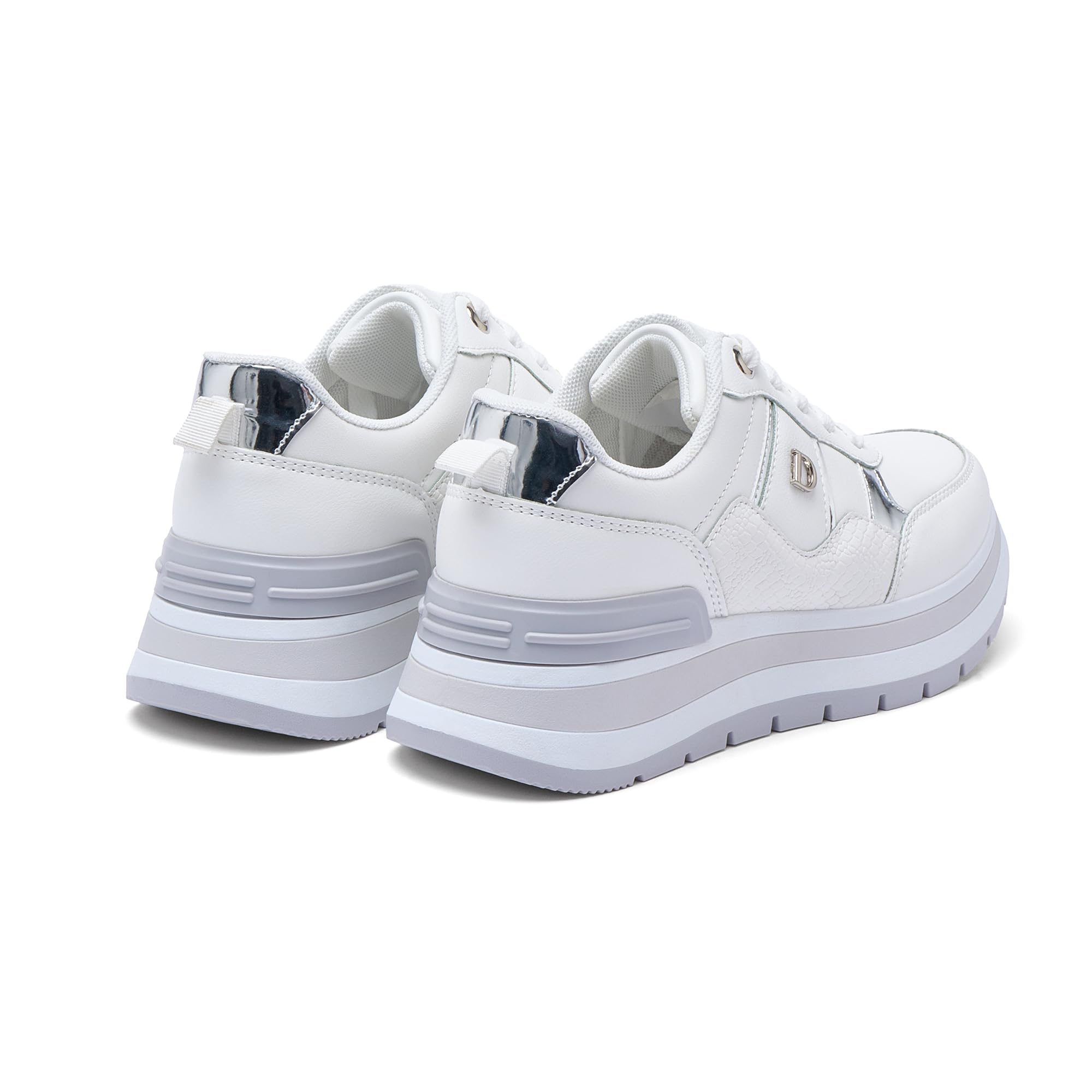 JOMIX Zapatillas Casual Mujer Cuña Deportivas Running de Deporte con Cordones para Talla 36-41 EU