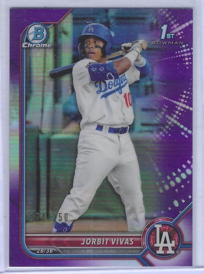 Jorbit Vivas 2022 Bowman Chrome Refractor 1st Prospect #d 134/250 - Baseball Cards