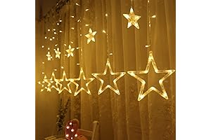 Twinkle Star 12-Star 138-LED Curtain String Lights