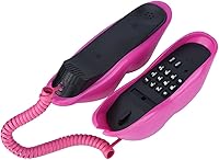 Vista 7 de Teléfono de labios con forma de labios en forma de labio, lindo escritorio brillante con cable para el hogar, hotel, oficina, decoración, regalo