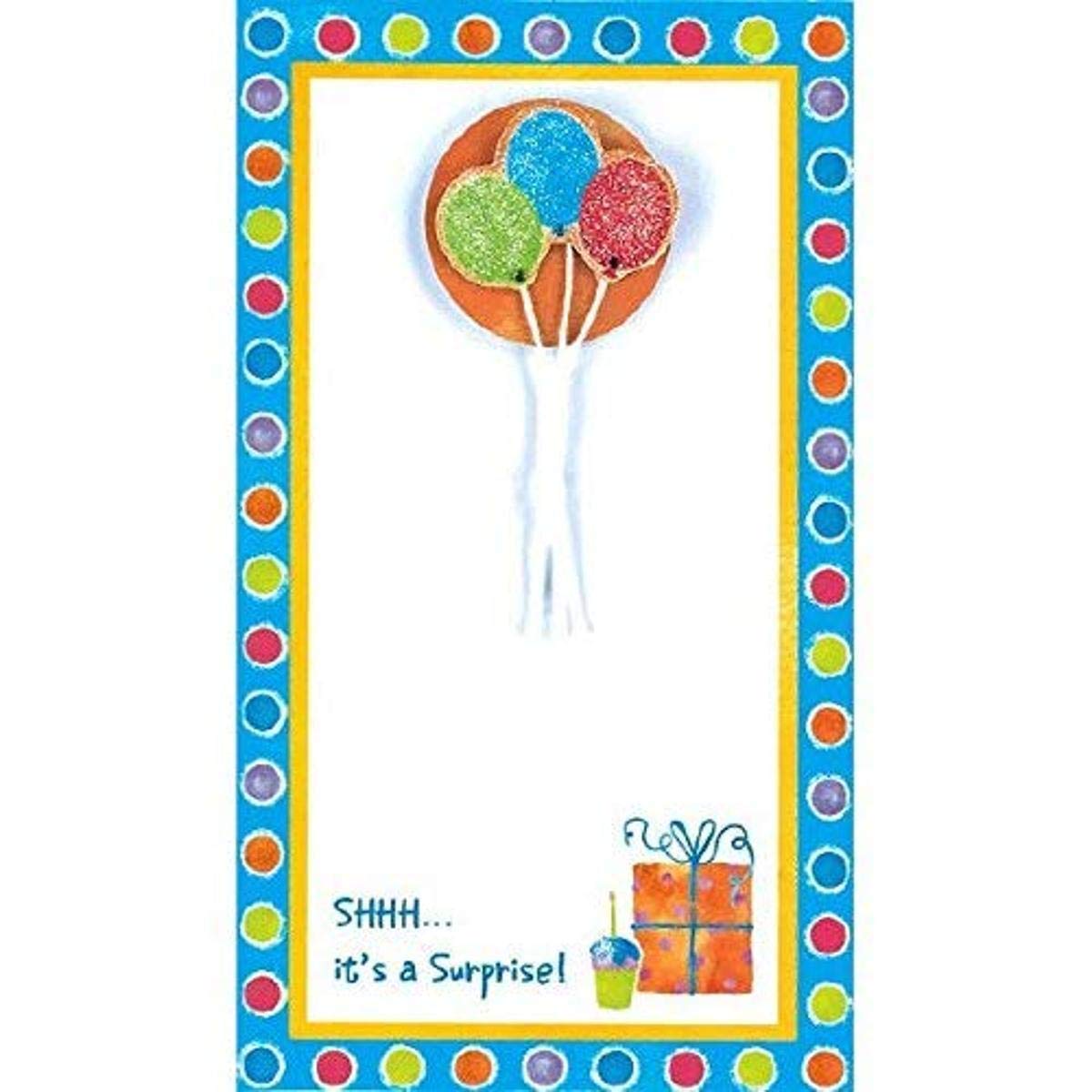 Lot de 8 cartons d'invitation à imprimer Motif ballon surprise